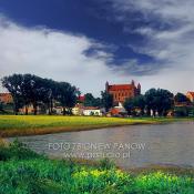 Gniew, panorama z zamkiem krzyżackim