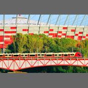 Stadion Narodowy z mostem kolejowym