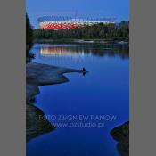 Stadion Narodowy widok z nad Wisły