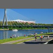 Stadion Narodowy, widok z nad Wisły