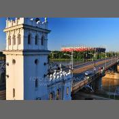 Stadion Narodowy, widok z mostu Poniatowskiego 