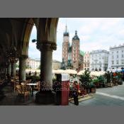 Kraków, Rynek Główny, Sukiennice, kościół Mariacki