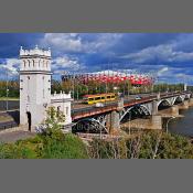 Stadion Narodowy, widok z mostu Poniatowskiego 