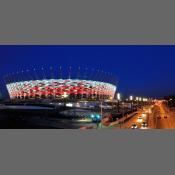 Stadion Narodowy, widok z mostem Poniatowskiego 