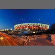 Stadion Narodowy, widok z mostu Poniatowskiego 