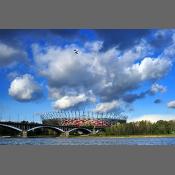 Stadion Narodowy widok z nad Wisły