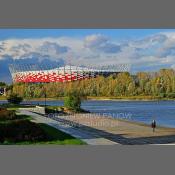 Stadion Narodowy widok z nad Wisły