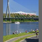 Stadion Narodowy, widok z nad Wisły