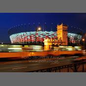 Stadion Narodowy, widok z mostem Poniatowskiego 