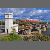 Stadion Narodowy, widok z mostem Poniatowskiego 