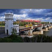 Stadion Narodowy, widok z mostem Poniatowskiego 