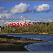 Stadion Narodowy widok z nad Wisły