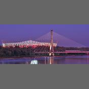 Stadion Narodowy, widok z nad Wisły