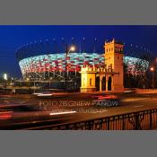 Stadion Narodowy, widok z mostem Poniatowskiego 