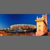 Stadion Narodowy, widok z mostem Poniatowskiego 