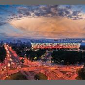 Stadion Narodowy, widok z Saskiej Kępy