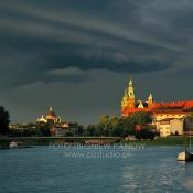 Kraków, widok na Wawel z nad Wisły