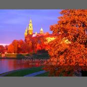 Kraków, widok na Wawel z nad Wisły