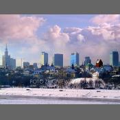 Warszawa, panorama z mostu Gdańskiego