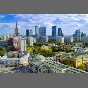 Warszawa, panorama z placu Bankowego