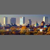 Warszawa, panorama z mostu Gdańskiego