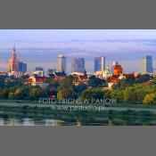 Warszawa, panorama z mostu Gdańskiego